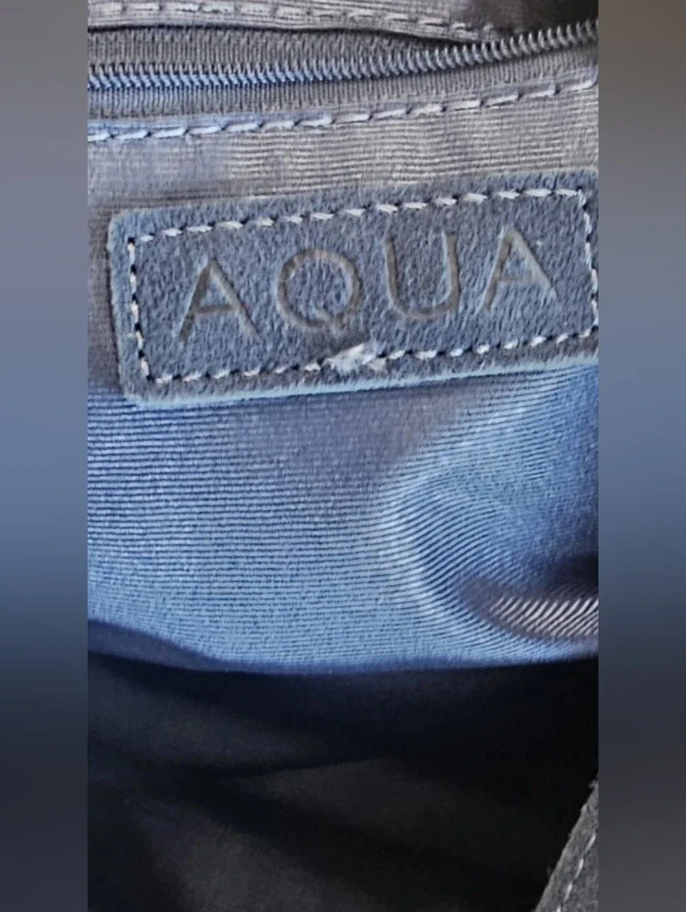 Aqua Navy Suede Studded Hobo Bag
